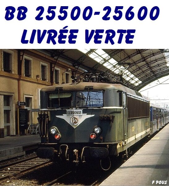 Accessoires BB 25500 - 25600 livrée verte
