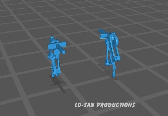 Set de deux attelages à vis avec embase de traverses.