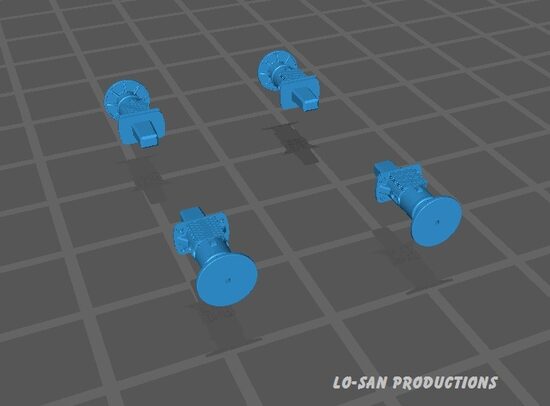 [En cours de modification et amélioration] Set tampons origine plateaux ronds avec platelages.